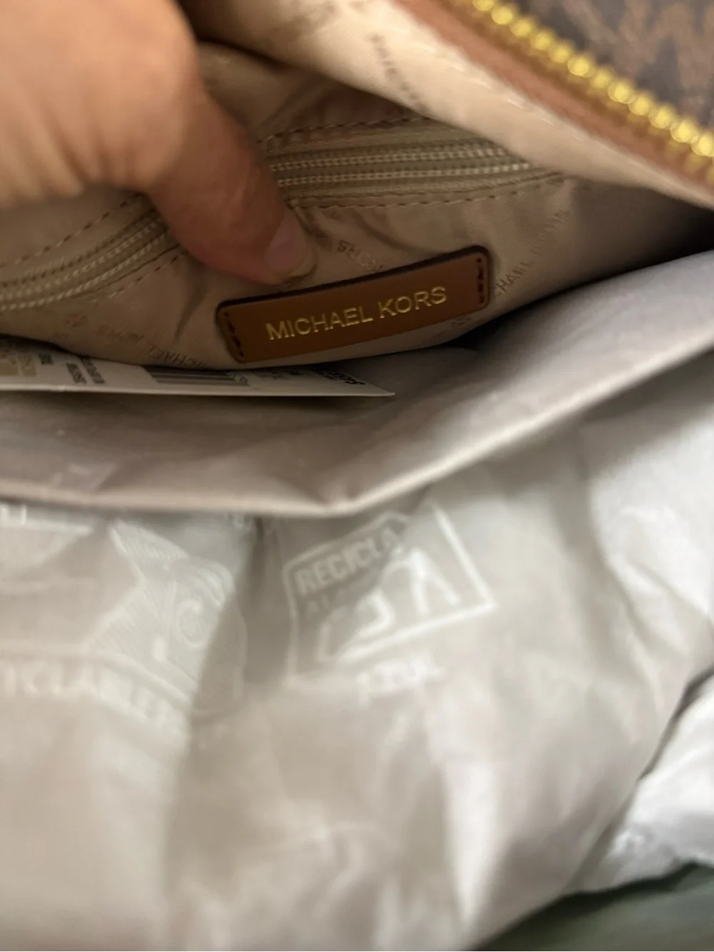 NWT!! Michael Kors Brown/Chestnut Signature Logo Bowling Bag